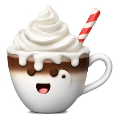 Hot chocolate with whipped cream sticker