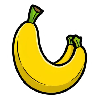 peeled banana sticker