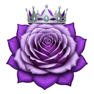 Purple shadow rose silver circle plaque with silver tiara sticker