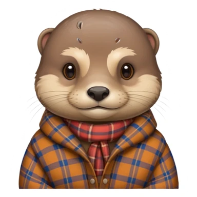 Loutre avec un plaid  sticker