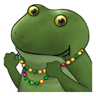 Mardi Gras beads sticker