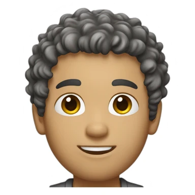 A white man with curly low fade hair style and he is wear a shert sticker