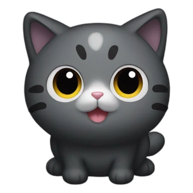 black mochi cat sticker