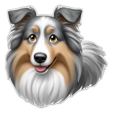 Blue merle shetland sheepdog sticker