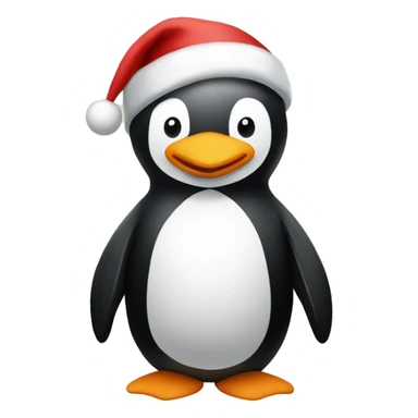 Ein Pinguin in Weihnachtsstimmung sticker