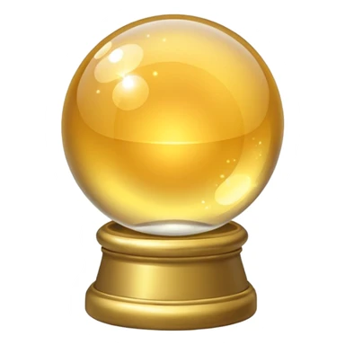 the crystal ball sparkles golden sticker
