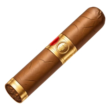 A luxury cigar emoji made of silver chrome, smooth metallic texture, minimal shape, glossy reflections, rich swag aesthetic, iOS emoji style, centered, clean white background sticker