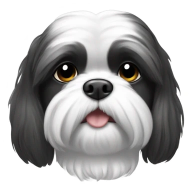 Black and white shitzu sticker