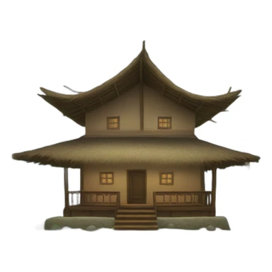 Minahasan traditional house 4k sticker