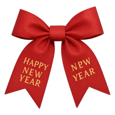 New year bow, remove background sticker