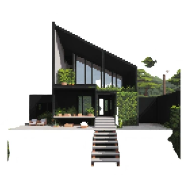 eco-friendly retreat under construction with greenery sticker