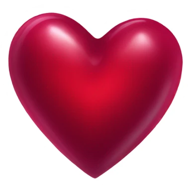 Ruby red heart sticker