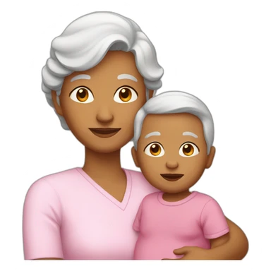 grandmother with infant sticker