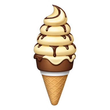 an ice cream eating an ice cream cone sticker