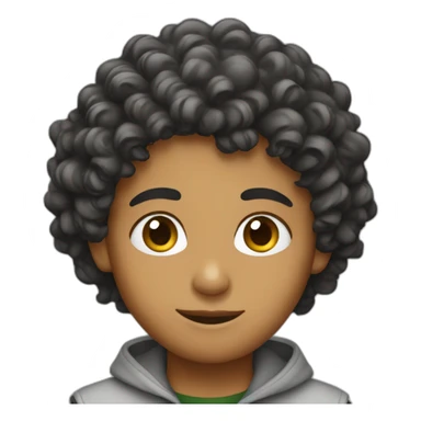 An Arab boy with curly hairs sticker