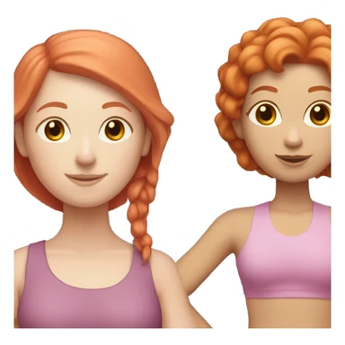 Yoga teacher, ginger and red hair, pink clothes sticker