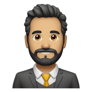 Elkin de la cruz-consultor de negocios-sombra barba blanca sticker