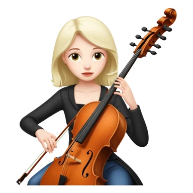 girl playing cello sticker