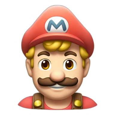 Mario with peach sticker