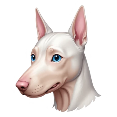 albino doberman with blue eyes sticker