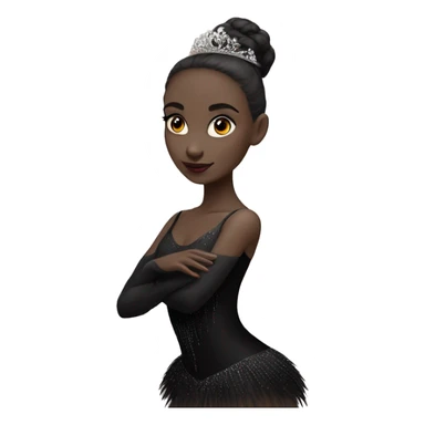 Black swan ballet woman but pale skin  sticker
