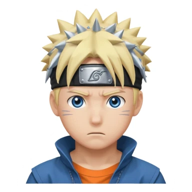 Naruto Anime style boy head sticker