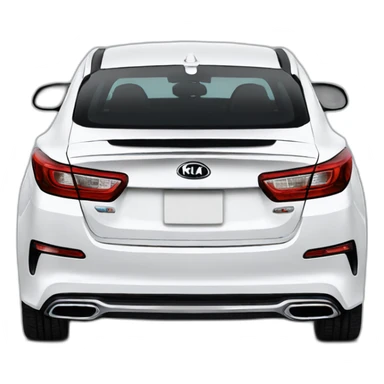White Kia Optima back sticker