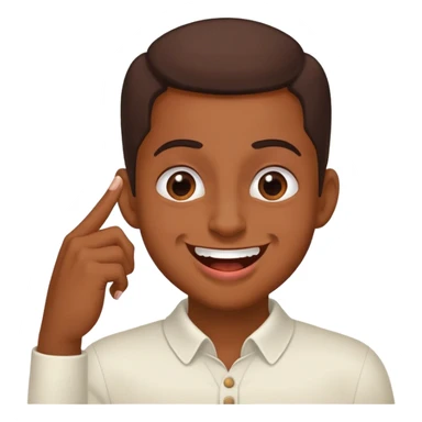 Biting finger nail smiling deviously  sticker