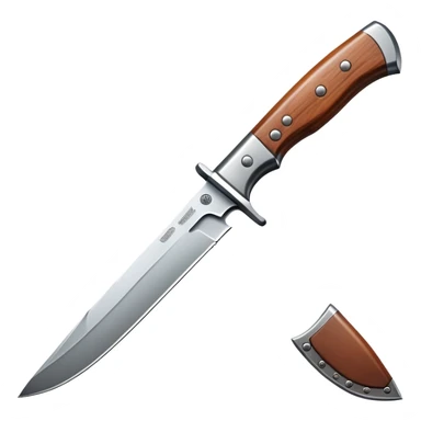 hunting knife with sharp edge sticker