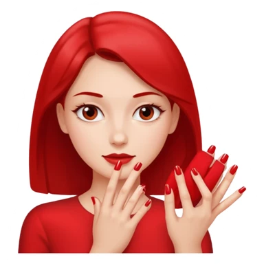 donna che si guarda le unghie sticker