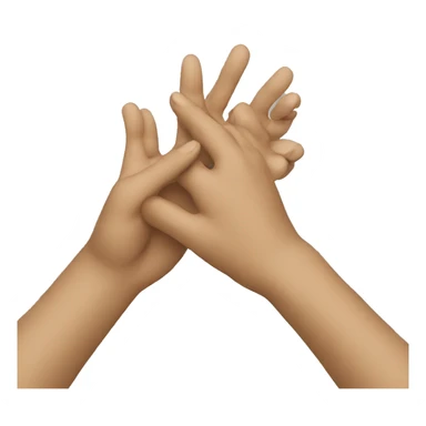 two hands making the letter A sticker