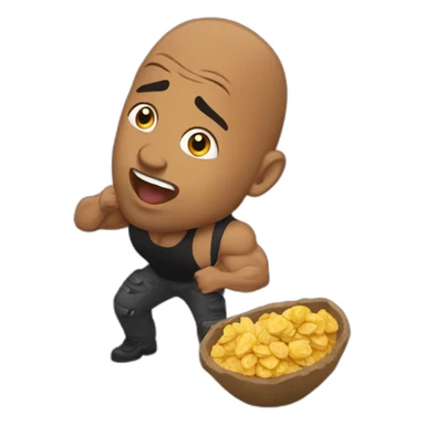 The rock qui mange du caca sticker
