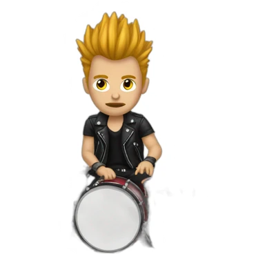 punk drumer sticker