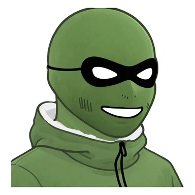 Boy with ski mask  sticker