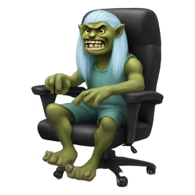 troll on a Gaming chair sticker