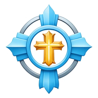 Apostle's emblem with a touch of light blue sticker