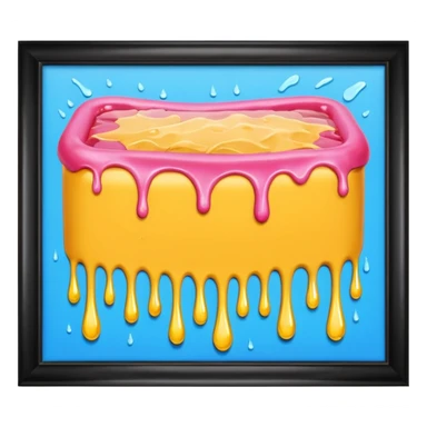 surreal dali style melting spam  watch landscape sticker