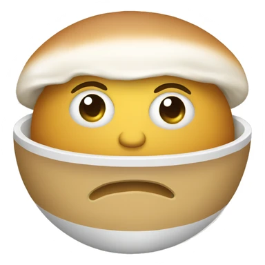 Sick face with bowl of soup sticker