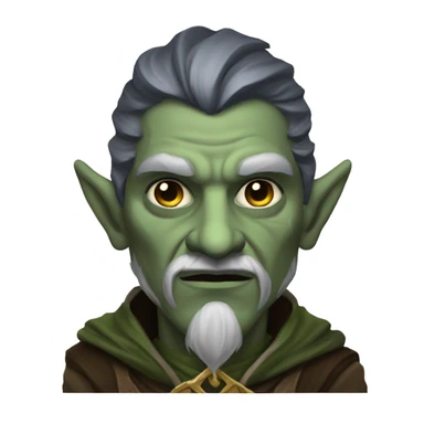 half-orc male wizard necromancer sticker