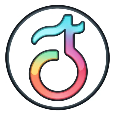 tiktok logo thats glowing transparent background but make it shiny glow sticker
