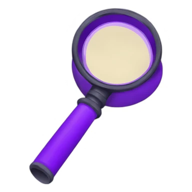purple magnifying glass sticker
