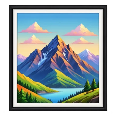 thumbnail picture mac os, painting on wall, mountain sticker