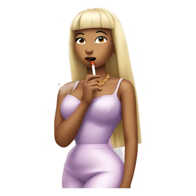 Nicki Minaj smoking a cigarette  sticker