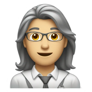 busy office employee sticker