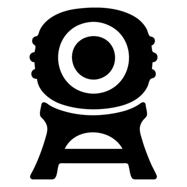 solid filled sino Chinese drum icon sticker