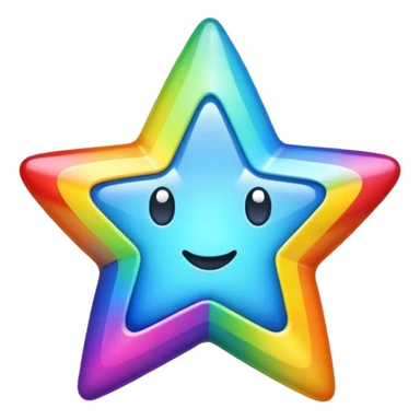 Rainbow Star Emoji Style sticker