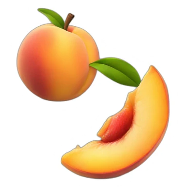 Bitten peach sticker