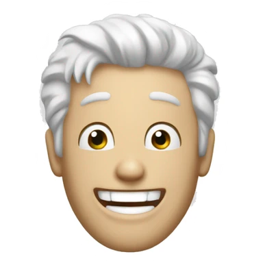 REALLY happy screamingly happy white guy sticker