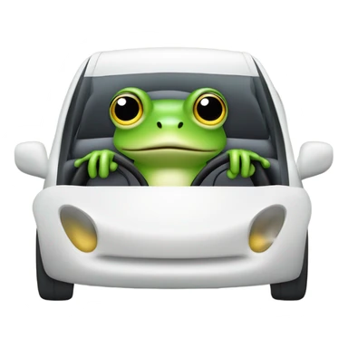 Frog driving sticker