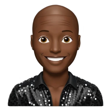 Tyrese Gibson with black sequin outfit sticker